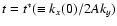$t = t^*(\equiv k_x(0)/2Ak_y)$