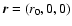 ${\vec r} =
(r_0,0,0)$