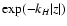 $\exp (-
{k_H} \vert z\vert)$