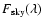 $F_{\rm sky}(\lambda)$