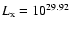 $L_{\rm x} = 10^{29.92}$