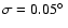 $\sigma = 0.05\hbox {$^\circ $ }$