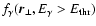 $f_\gamma(\vec{r}_\bot, E_\gamma >
E_{\rm thr})$
