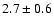 $2.7\pm0.6$