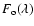 $F_{\rm o}(\lambda)$