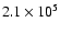 $2.1 \times 10^5$