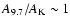 $A_{9.7}/A_{\rm K} \sim 1$