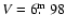 $V=6\hbox{$.\!\!^{\rm m}$ }98$