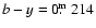 $b-y=0\hbox{$.\!\!^{\rm m}$ }214$