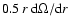 $0.5\:r\:{\rm d}\Omega /{\rm d} r$