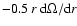 $-0.5\:r\:{\rm d}\Omega /{\rm d} r$