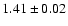 $1.41\pm0.02$