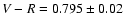 $V-R=0.795\pm 0.02$