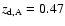 $z_{\rm {d,A}}=0.47$