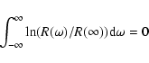 \begin{displaymath}\int_{-\infty}^{\infty} \ln(R(\omega)/R(\infty)){\rm d}{}\omega = 0
\nonumber
\end{displaymath}