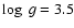 $\log ~g=3.5$