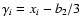 $\gamma_{i} = x_{i} - b_{2}/3$