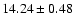 $14.24\pm 0.48$