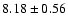 $8.18\pm 0.56$
