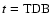 $t=\rm TDB$