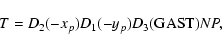 \begin{displaymath}T=D_2(-x_p)D_1(-y_p)D_3{\rm (GAST)}NP ,
\end{displaymath}