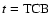 $t=\rm TCB$