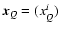 $\vec x_Q=(x^i_Q)$