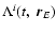 $\Lambda^i(t,~\vec r_E)$