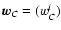 $\vec
w_C=(w^i_C)$