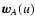 $\vec
w_A(u)$