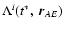 $\Lambda^i(t^*,~\vec r_{AE})$