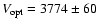 $V_{\rm opt}=3774\pm60$