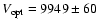 $V_{\rm opt}=9949 \pm 60$