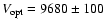 $V_{\rm opt}=9680\pm100$
