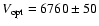 $V_{\rm opt}=6760\pm 50$