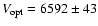 $V_{\rm opt} =6592 \pm43$
