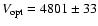 $V_{\rm opt}= 4801\pm 33$