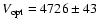 $V_{\rm opt}=4726\pm43$