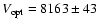 $V_{\rm opt}=8163\pm 43$