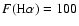 $F({\rm H}\alpha)=100$