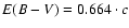 $E(B-V)=0.664 \cdot c$