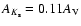 $A_{K_{\rm s}}=0.11A_{\rm V}$