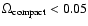$\Omega_{\rm compact} < 0.05$