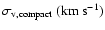 $\sigma_{\rm v,compact} \ ({\rm km~s^{-1}})$
