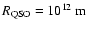 $R_{\rm QSO}=10^{12} \ {\rm m}$