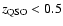 $z_{\rm QSO}<0.5$