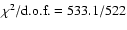 $\chi^{2}/\mbox{d.o.f.}=533.1/522$