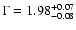 $\Gamma=1.98^{+0.07}_{-0.08}$