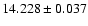 $14.228\pm0.037$
