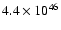 $4.4\times10^{46}$